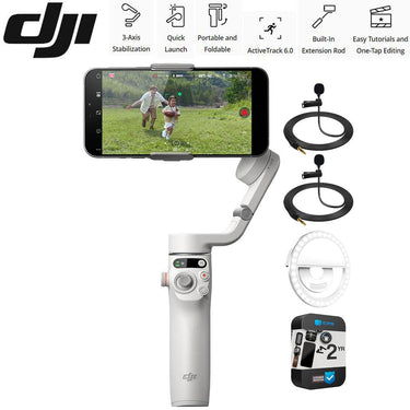 DJI Osmo Mobile 6 Smartphone Gimbal 3-Axis Stabilizer Gray + 2Yr Warranty Bundle