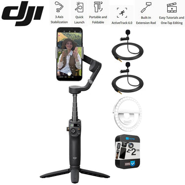 DJI Osmo Mobile 6 Smartphone Gimbal Stabilizer with 2 Year Warranty Bundle