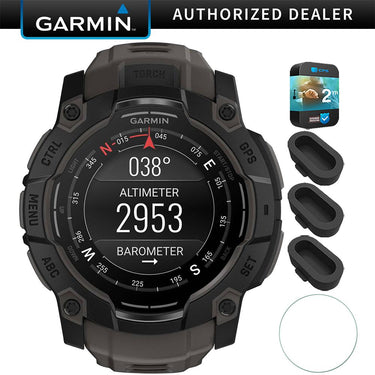 Garmin Instinct 3 - 50 mm GPS Smartwatch AMOLED Black + 2 Year Warranty Bundle
