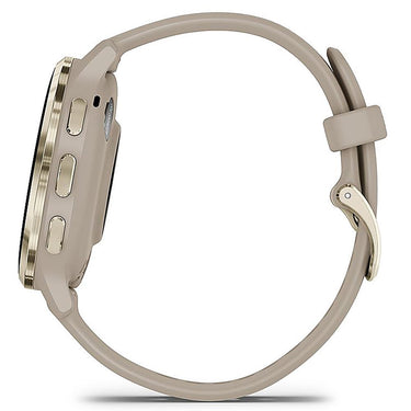 Garmin Venu 3S GPS Smartwatch Gold with Gray Case 41mm with Charging Dock Bundle