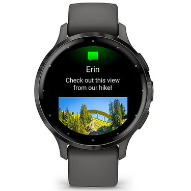 Garmin Venu 3S GPS Smartwatch Steel with Gray Case 41mm + Charging Dock Bundle