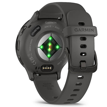 Garmin Venu 3S GPS Smartwatch Steel with Gray Case 41mm + Charging Dock Bundle