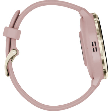 Garmin Venu 3S GPS Smartwatch Gold with Rose Case 41mm + Charging Dock Bundle