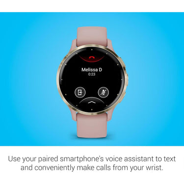 Garmin Venu 3S GPS Smartwatch Gold with Rose Case 41mm + Charging Dock Bundle