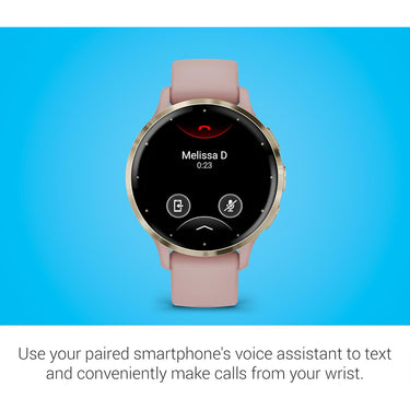 Garmin Venu 3S GPS Smartwatch Gold with Rose Case 41mm + Charging Dock Bundle