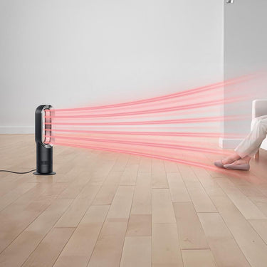 Dyson Hot+Cool Jet Focus fan heater AM09 (Satin Black/Nickel), Large - Open Box