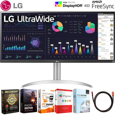 LG 34" 21:9 UltraWide Full HD 100Hz IPS Monitor with 26 Months Protection Bundle