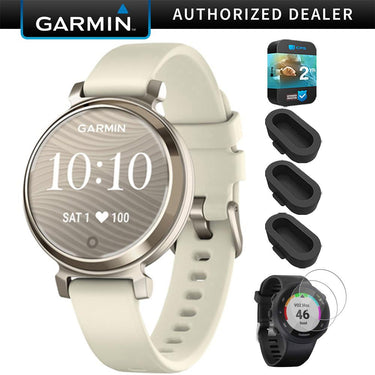 Garmin Lily 2 Smartwatch Cream Gold with Coconut Band + 2 Year Warranty Bundle