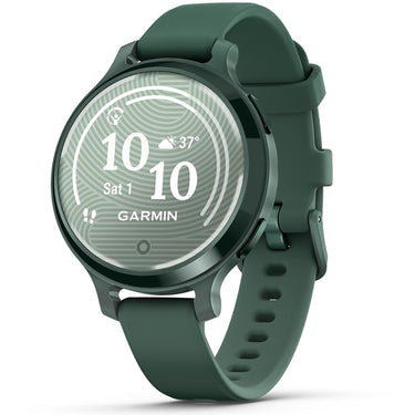 Garmin Lily 2 Active Smartwatch, Jasper Green w/ Silicone Band + 2 Yr Warranty Pack