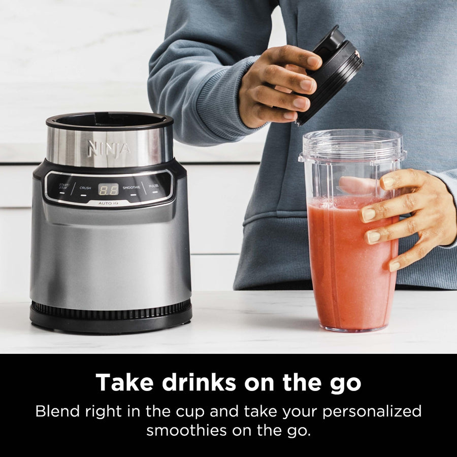 Ninja BN401 Nutri-Blender Pro with Auto-iQ, 1100W Motor, (2) 24oz Cups - Refurbished