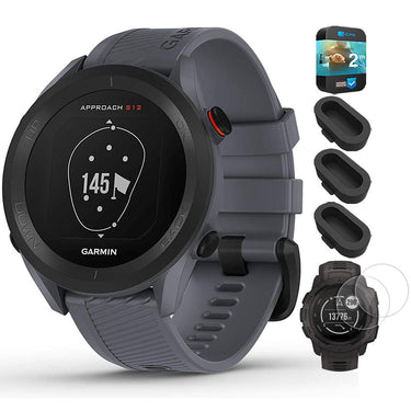 Garmin Approach S12 GPS Golf Watch 42k+ Courses Blue with 2 Year Warranty Bundle