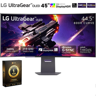LG 45" UltraGear 240 Hz OLED Curved Gaming Monitor Open Box + 1 Year Warranty