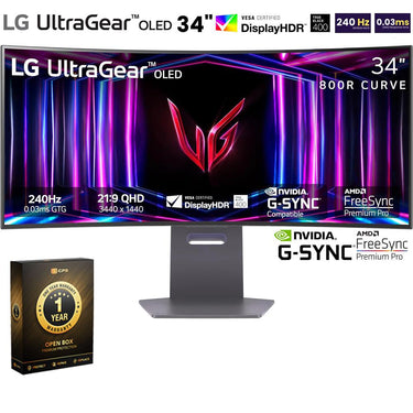 LG 34 inch UltraGear OLED 800R Curved Gaming Monitor - Open Box + 1 Year Warranty