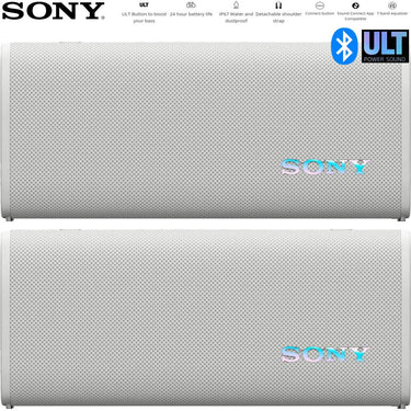 Sony ULT Field 3 Wireless Portable Bluetooth Speaker White 2 Pack