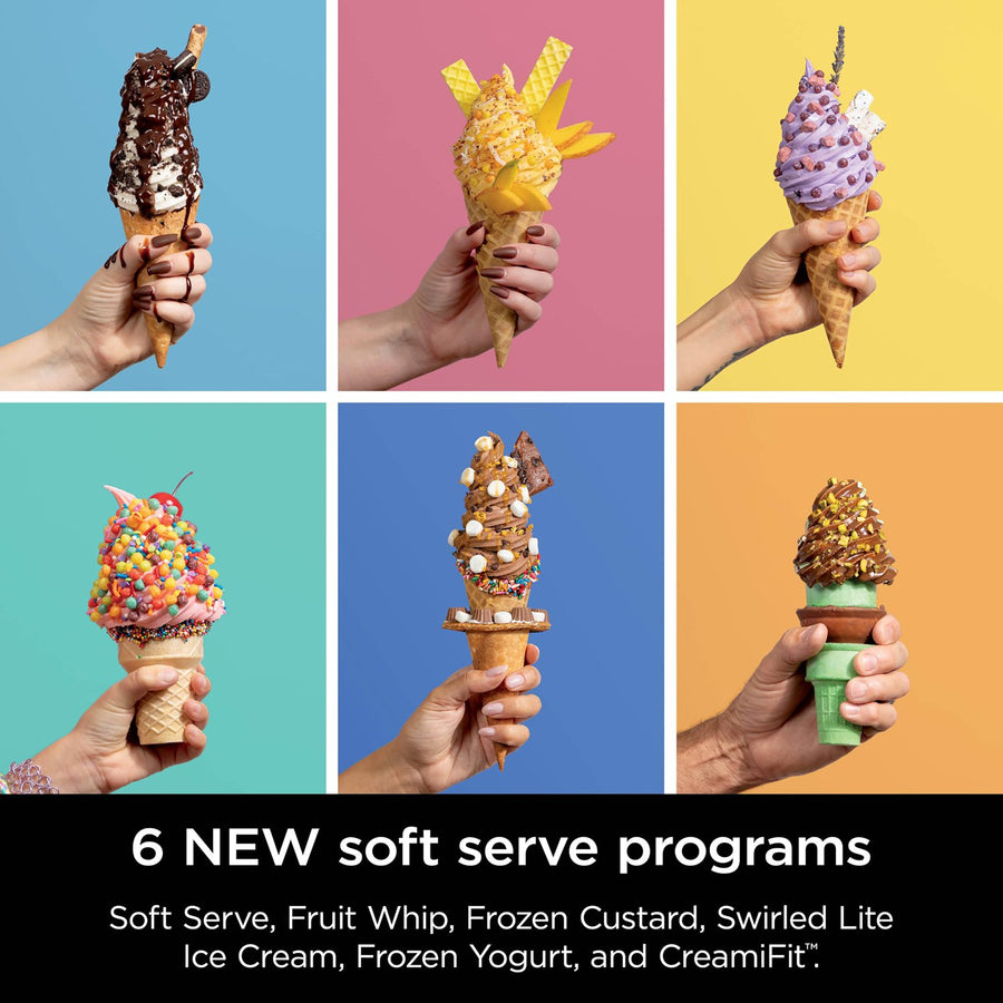 Ninja CREAMi Swirl 13-in-1 Soft Serve Ice Cream Machine - Factory Refurbished