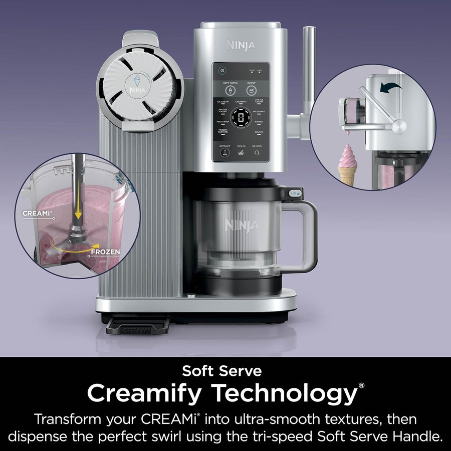 Ninja CREAMi Swirl 13-in-1 Soft Serve Ice Cream Machine - Factory Refurbished
