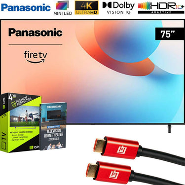 Panasonic W95 75" Mini LED 4K UHD Smart Fire TV (2024) +Extended Protection Plan