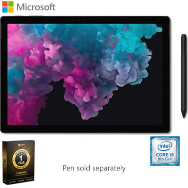 Microsoft  Surface Pro 6 12.3" Intel i5-8250U 8/256GB SSD (OPEN BOX) + 1 Year Warranty