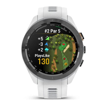 Garmin Approach S70 42mm Premium GPS Golf Watch, White Band + Accessories Bundle
