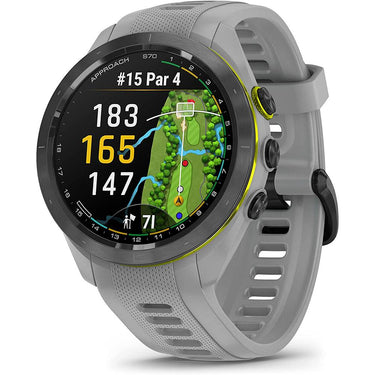 Garmin Approach S70 42mm Premium GPS Golf Watch, Powder Grey Band + Accessories Bundle