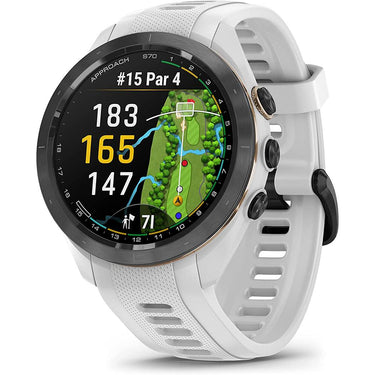Garmin Approach S70 42mm Premium GPS Golf Watch, White Band + Accessories Bundle