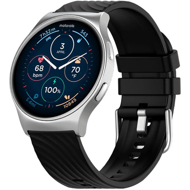 Motorola Moto Watch 120 1.43" AMOLED Bluetooth AI Smartwatch, Silver
