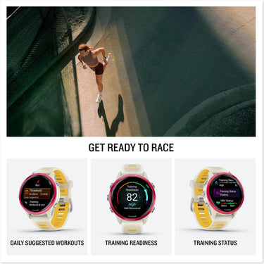 Garmin Forerunner 570 - 42mm GPS Smartwatch, Aluminum and Bone/Mango Band