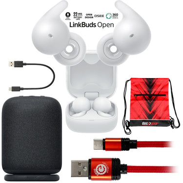 Sony LinkBuds Open Truly Wireless Earbud with Mic, White + LinkBuds Speaker Bundle