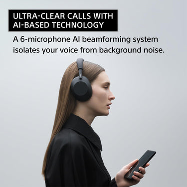 Sony WH-1000XM6 Best Wireless Noise Canceling Headphones, Black + Pro Stand Kit