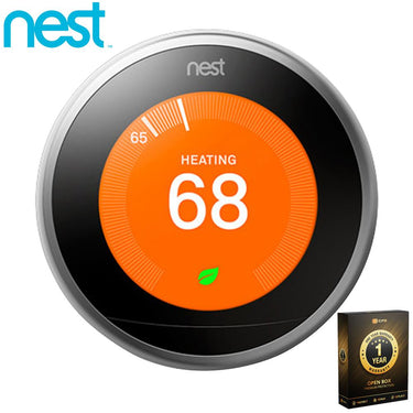 Nest Learning Thermostat (3rd Generation; Stainless Steel) Open Box + 1 Year Warranty