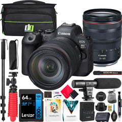 Canon EOS R6 Mark II Mirrorless Camera w/ RF 24-105mm USM Lens Kit (Renewed) + Bundle