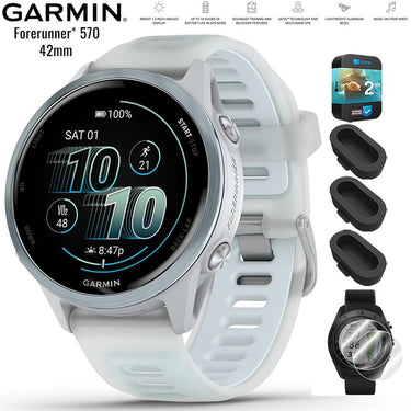 Garmin Forerunner 570 - 42mm GPS Smartwatch Blue Band + 2 Year Warranty Bundle