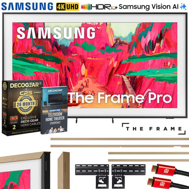 Samsung 75" The Frame Pro Neo QLED 4K TV (2025) w/ Teak Bezel + Protection Bundle