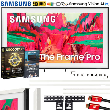 Samsung 75" The Frame Pro Neo QLED 4K TV (2025) w/ White Bezel + Protection Bundle