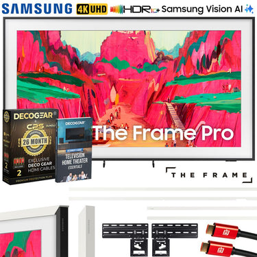 Samsung 85" The Frame Pro Neo QLED 4K TV (2025) w/ White Bezel + Protection Bundle