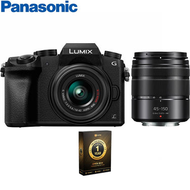 Panasonic LUMIX G7 Digital Camera w/ LUMIX G VARIO Lenses - Open Box + 1 Year Warranty