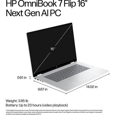 Hewlett Packard OmniBook 7 Flip 16" Touch Intel Ultra 7 256V 2-in-1 Next Gen AI PC Laptop