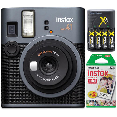 Fujifilm Instax Mini 41 Instant Film Camera, Ultra Compact w/ Accessories Bundle