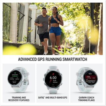 Garmin Forerunner 570 42mm GPS Smartwatch, Aluminum + Accessories Bundle
