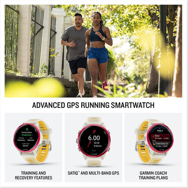 Garmin Forerunner 570 42mm GPS Smartwatch, Aluminum + Accessories Bundle