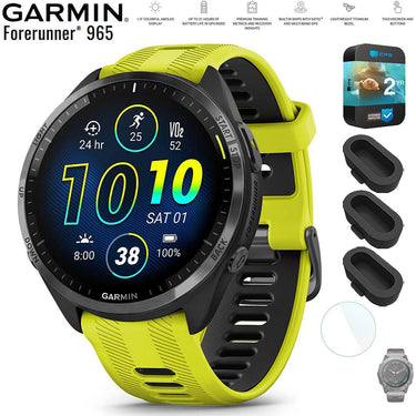 Garmin Forerunner 965 Running Smartwatch Yellow and Black+2 Year Warranty Bundle