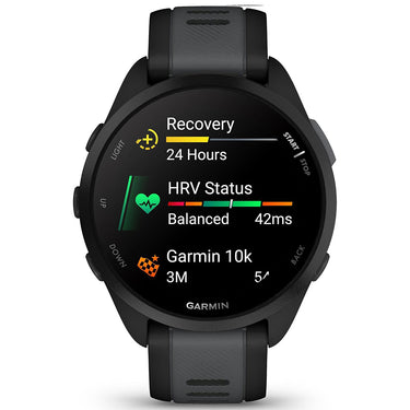 Garmin Forerunner 165 Music Sport Watch Black + Gray with Charging Dock Bundle