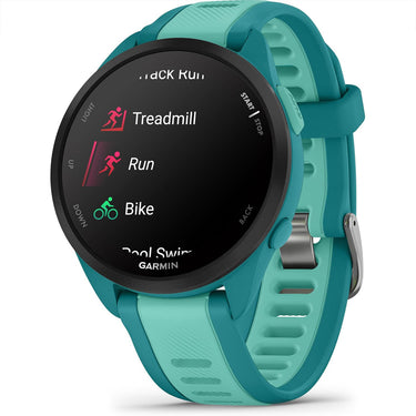 Garmin Forerunner 165 Music Smart Sport Watch, Turquoise +Aqua + 2 Year Warranty Bundle