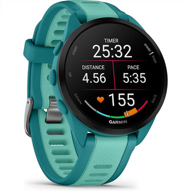 Garmin Forerunner 165 Music Smart Sport Watch, Turquoise +Aqua + 2 Year Warranty Bundle