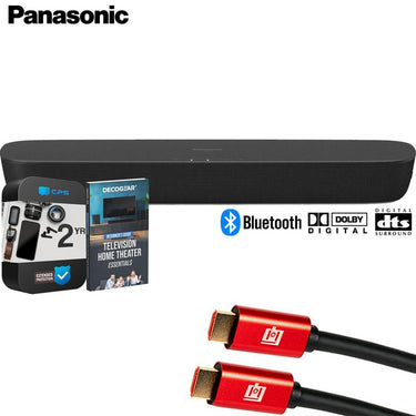 Panasonic HTB200 Compact Soundbar, Dolby Digital w/ 2 Year Warranty Bundle