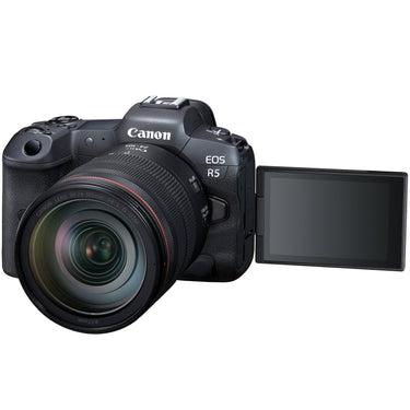 Canon EOS R5 Mirrorless Camera Body + 24-105mm Lens Kit + DJI RS 4 Gimbal Stabilizer