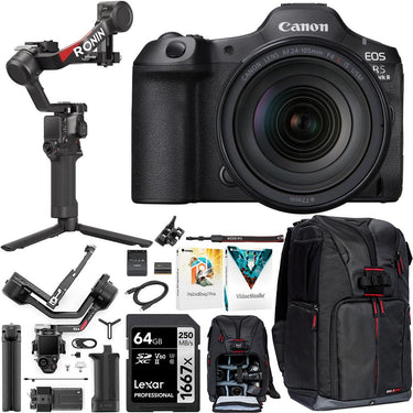 Canon EOS R5 Mark II Mirrorless Camera + 24-105mm Lens Kit +DJI RS 4 Gimbal Stabilizer