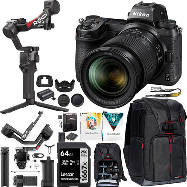 Nikon Z6II Mirrorless Camera Body + NIKKOR Z 24-70 Lens + DJI RS 4 Gimbal Stabilizer