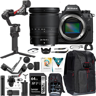 Nikon Z6III Camera FX Body +NIKKOR Z 24-70mm S Lens +DJI RS 4 Gimbal Stabilizer Bundle