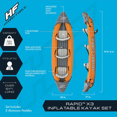 Bestway Hydro-Force 9'2" x 34" Ventura Elite X1 Inflatable Kayak Set